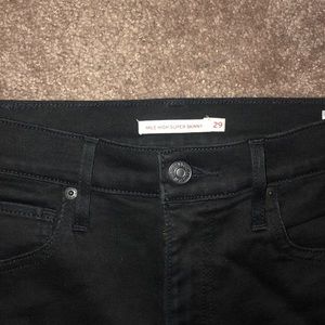 Levi’s Mile High Super Skinny Black Jeans